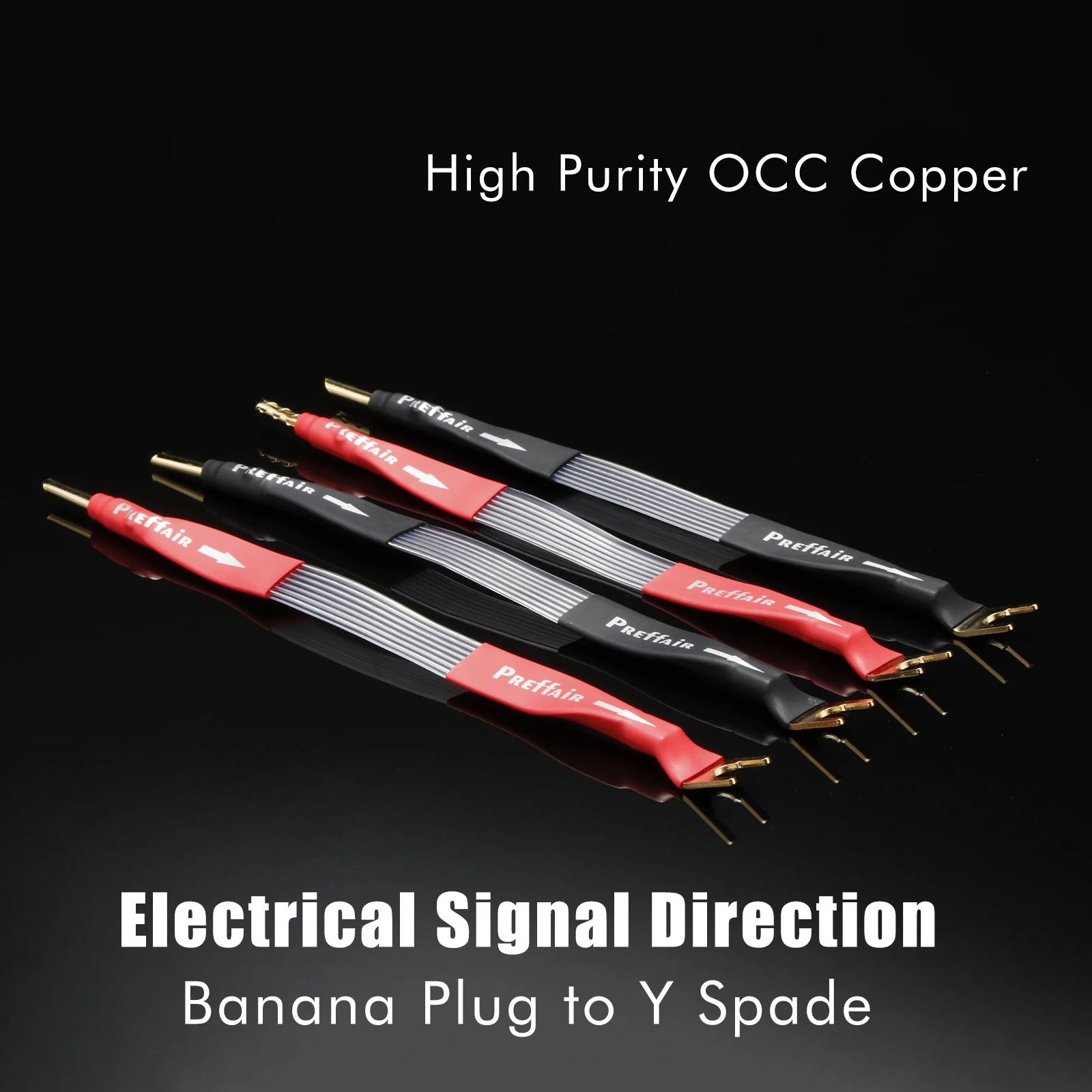 4PCS Jumper Cable Audiophile Speaker Bridge Cables OCC Silver Plated Gold Plated Banana / Y-shaped Plug