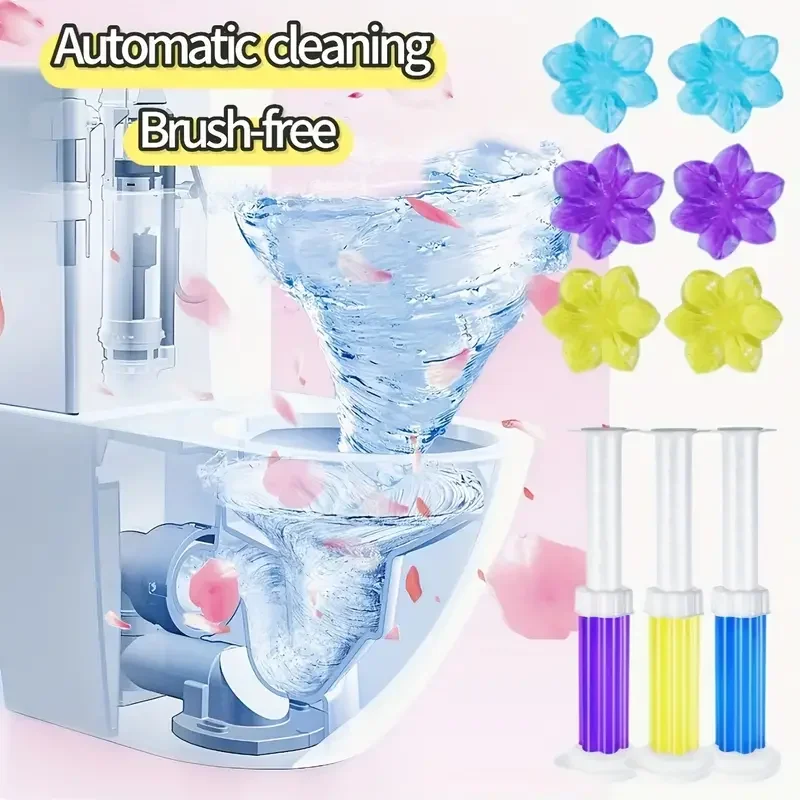 Color Flower Toilet Cleaner Gel Syringe Aromatic Drain Toilet Cleaning Detergent Air Freshener Remove Odor Home Bathroom Supply
