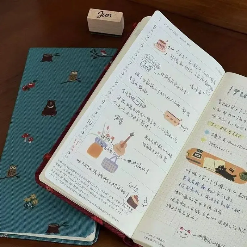 مخطط A6 جديد لموضوع الحيوان لعام 2026 - تصميم لطيف للحياة البرية مع جدول الدراسة وتتبع العادة للطلاب واللوازم المدرسية المكتبية