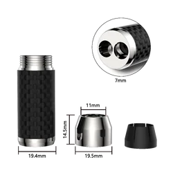 2/4pcs 11mm to 2x7mm holes Cable Pants Black Carbon Fiber Boot Y Splitter With Audio Speaker Cable DIY Wire Connector