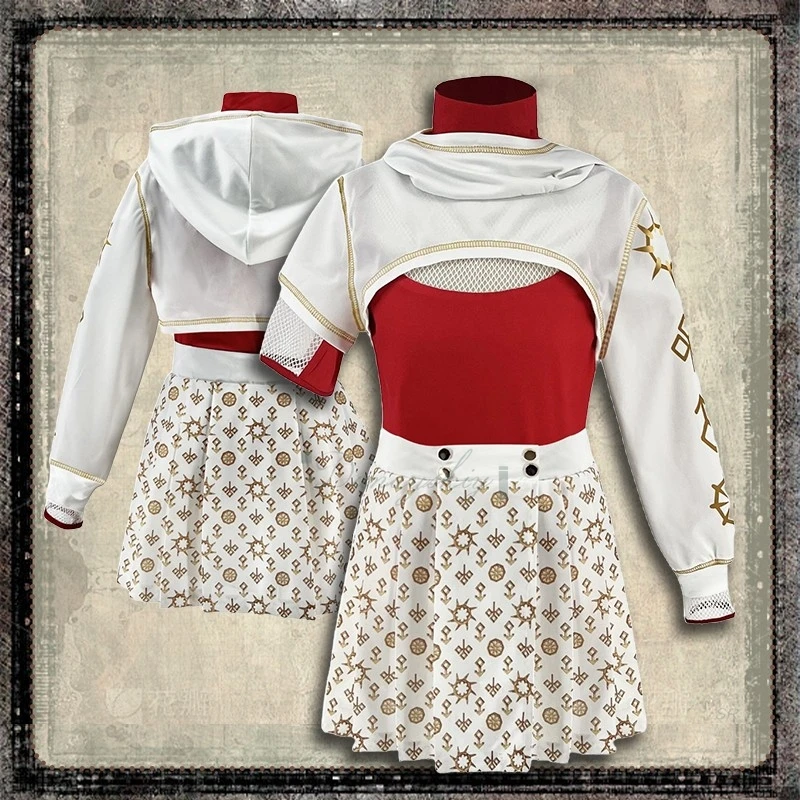 

Children Zombies Cheerleader Cosplay Themed Party School Uniform Dress Up Costume Skirt&Hoodies Coat For Girls Halloween Party