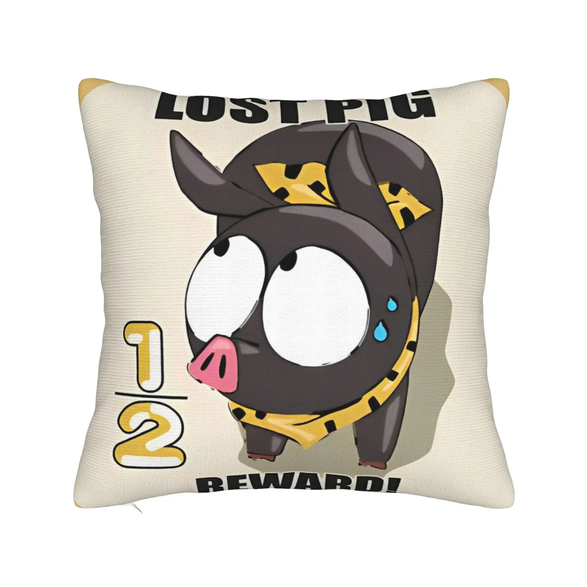 P-chan Ryoga Lost Pig - Ranma 1/2 Pillowcase Polyester Cushion Cover Decor  Throw Pillow Case Cover Chair Zippered 40X40cm