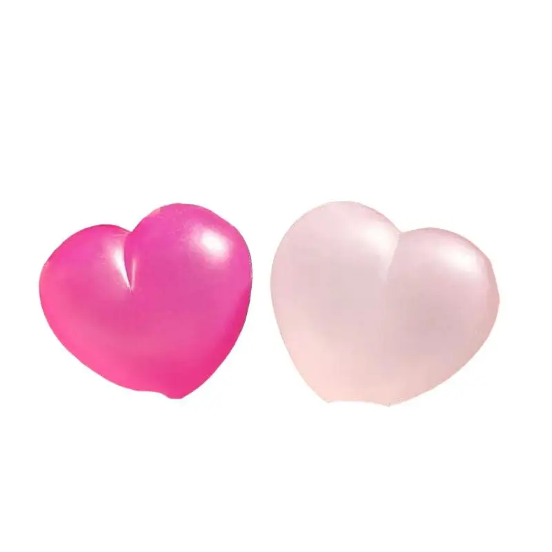 Cute Squeeze Stress Toy Maltose Color Changing Heart Vent Ball for Office Worker Pressure Release Small Gift