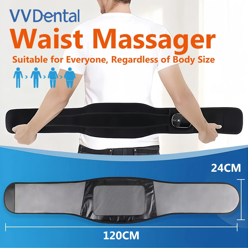 Electric Waist Belt Vibration Massager Lumbar Protector Back Brace Heated Massage Waist Muscle Relax Relive Pressure