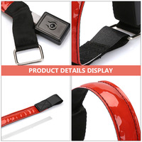2Pcs LED Safety Armband Light Reflective Strap Night Running Jogging Cycling Glow Band Long-Lasting Waterproof