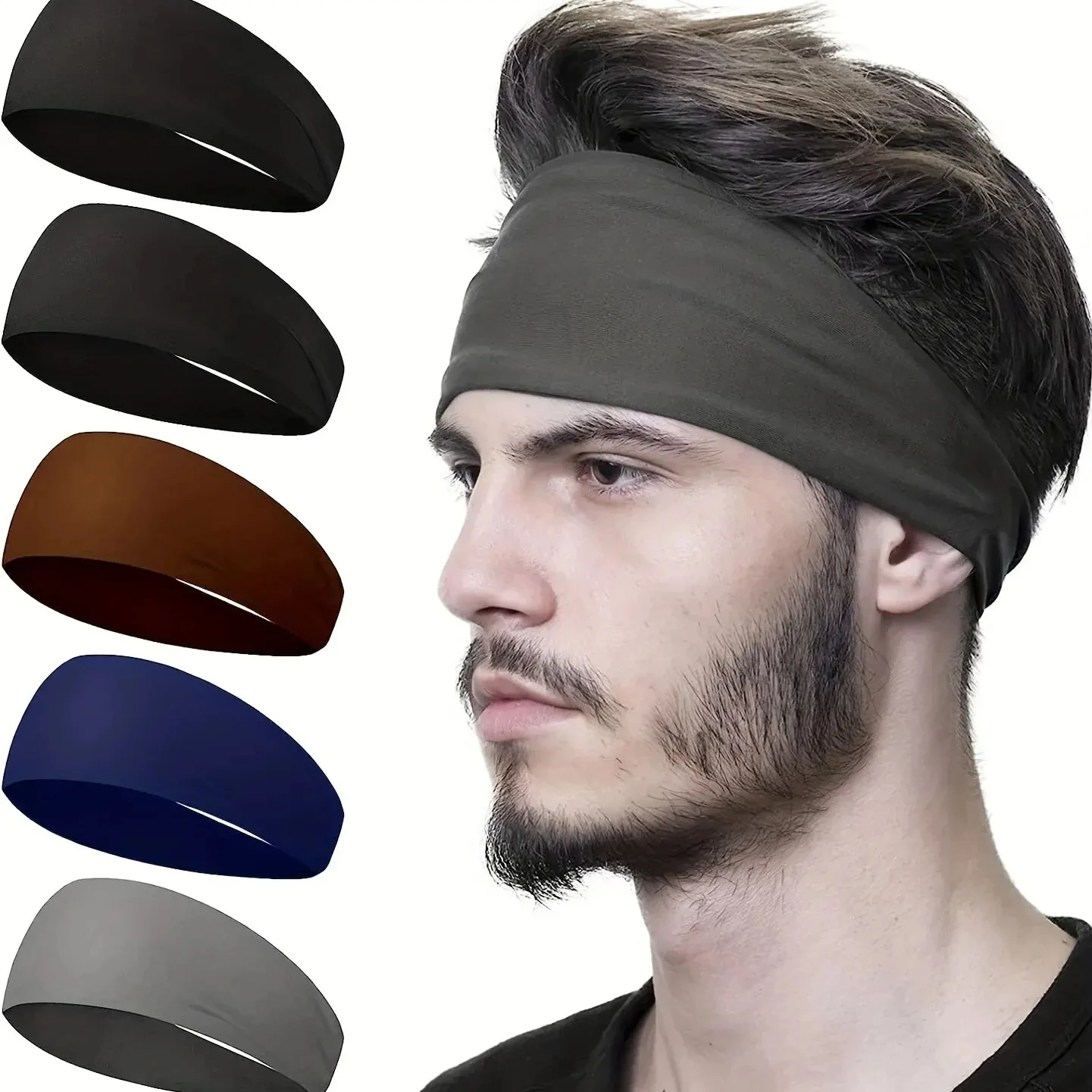 2pcs Sport Anti Sweat Hairband Running Fitness Forehead Protector Spring Summer Outdoor Headband