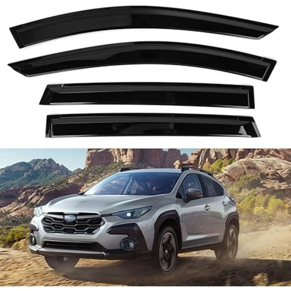 

Car Window Deflectors for Subaru Crosstrek 2024 2025 Subaru Crosstrek Rain Guards Tape-on Side Window Wind Deflectors Accessory
