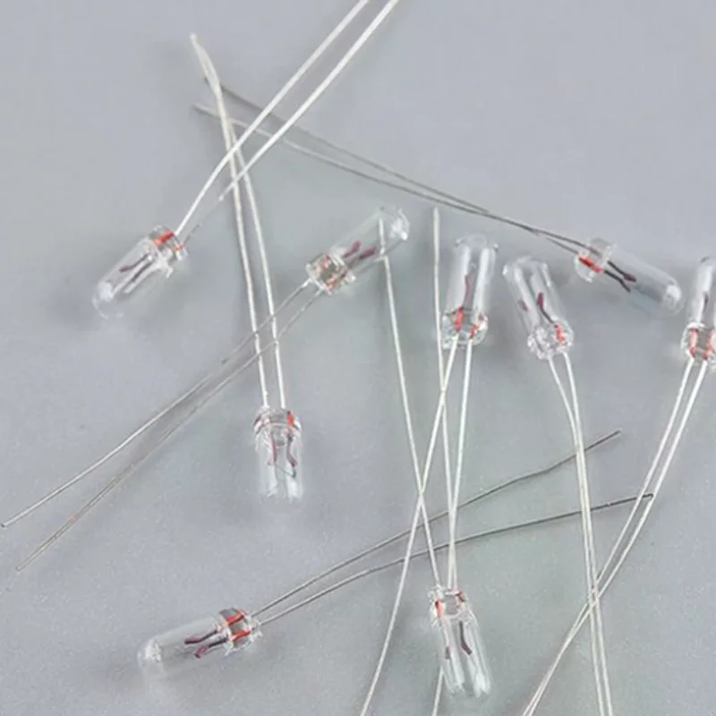 

25 шт. 5 мм, 4 мм, 3 мм прозрачные мини-лампы 12 В: лампы-кнопки, индикаторные лампы, лампы-светодиоды (имитация вольфрамовой лампы)