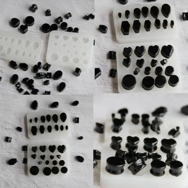 E0BE 2Pcs Gothics Earring Mold Eye Catching Ear Ring Making Mould for Craft Lovers