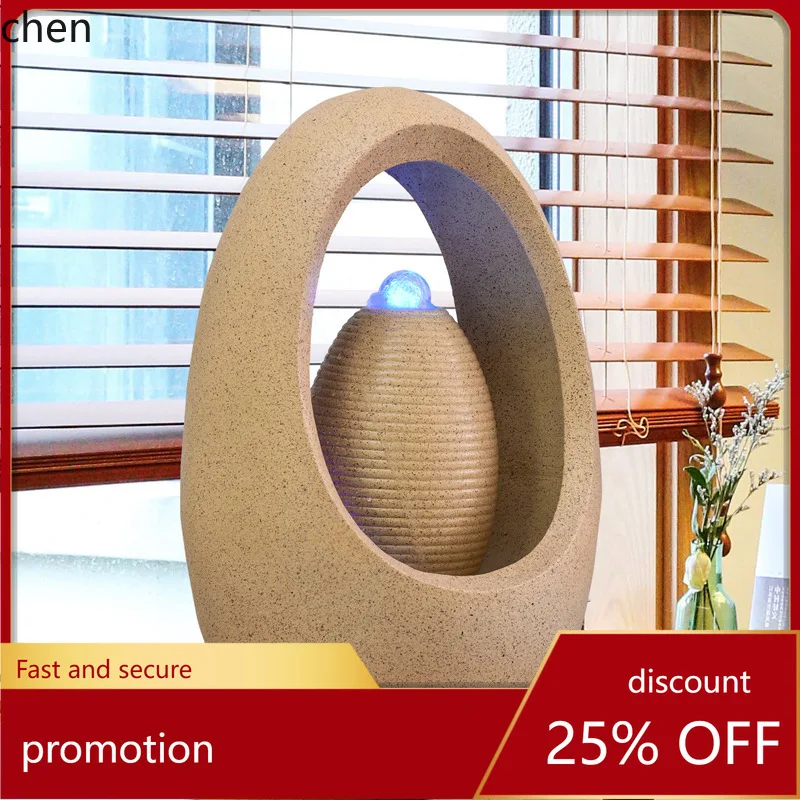 CZ Fake Mountain Water Fountain Wealth-Attracting Humidifier  Wealth-Attracting Floor Ornament Water Feature Decoration