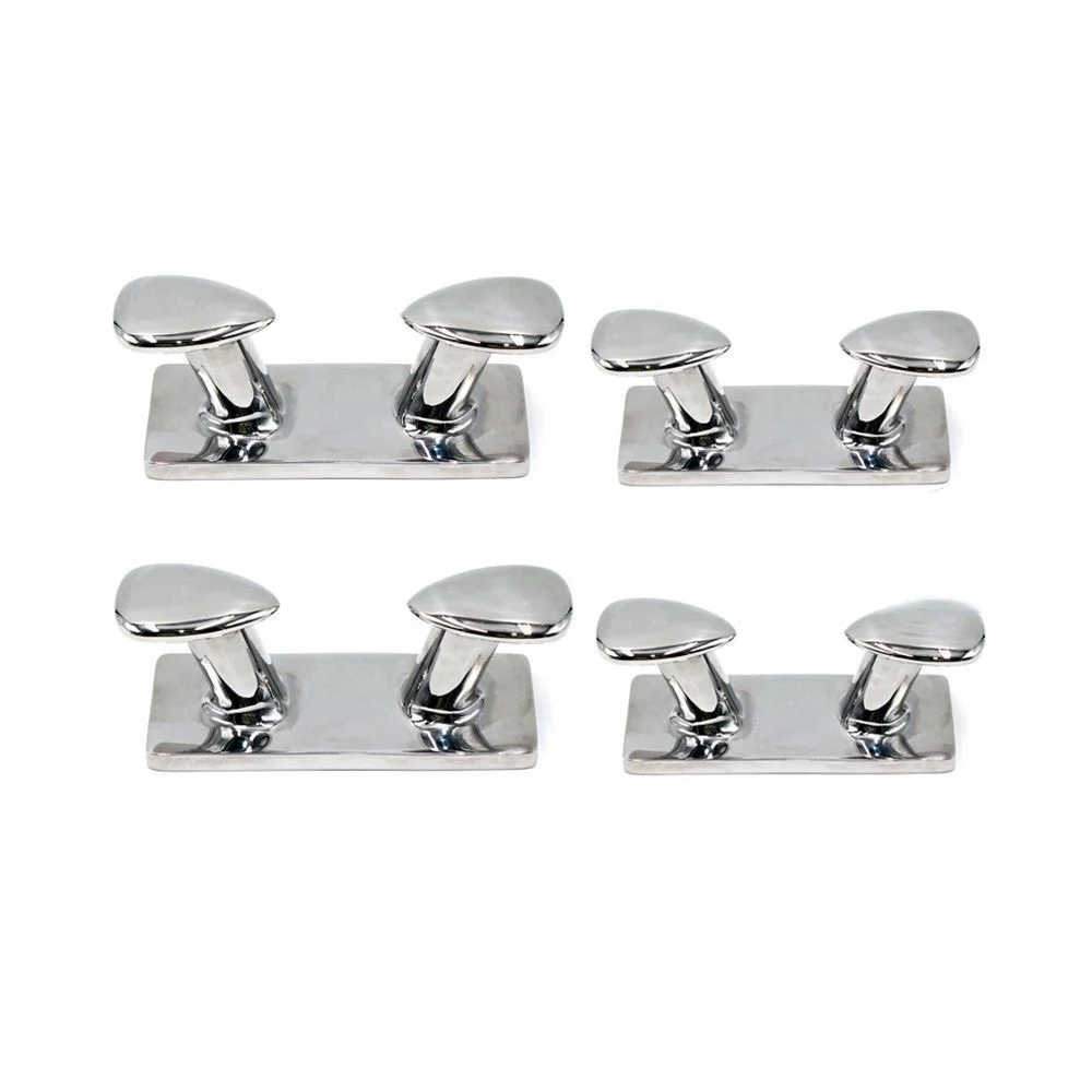 Stainless Steel 316  Marine Double Horn Bollard Cleat 300mm Ship Yacht Kayak Dingy Boat Hardware Trailer Truck