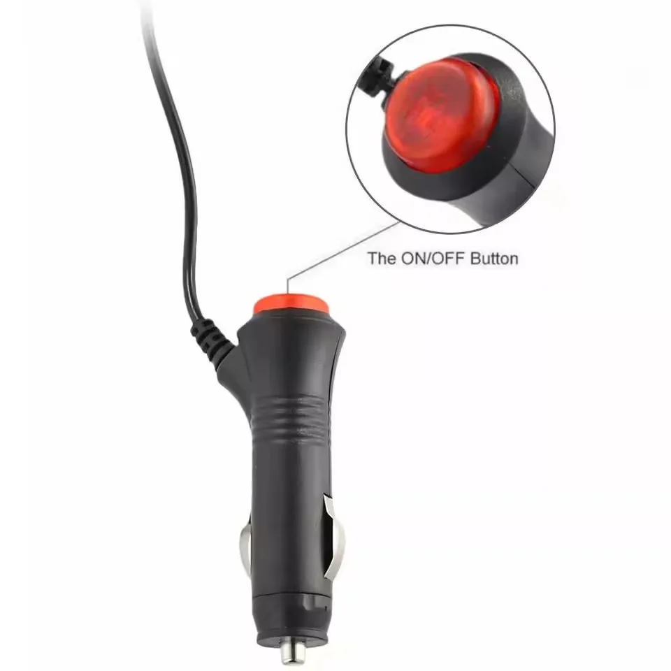 New 12V 24V Car Cigarette Lighter Socket Splitter Plug Connector With On Off Switch Radar Navigator Car Charger Power Adapter