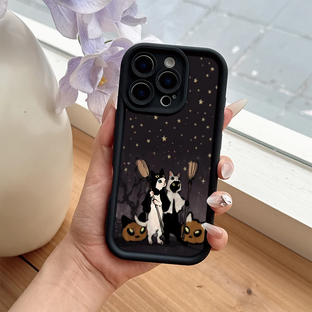 Creative lovely Halloween cat Phone Case for Huawei P50 Nova 9 10 Honor 400 300 200 X7B X7 X8 8A Magic7 X9c Smart Lite Pro 4G 5G