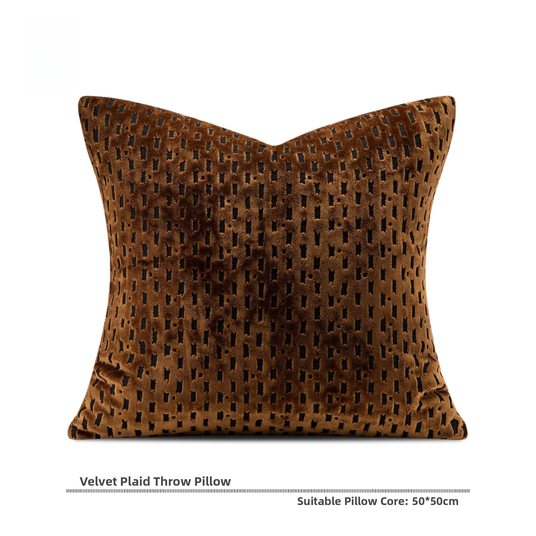 

Велюровая наволочка кофейного цвета для дивана, гостиной, отеля, подушки для эркера, образца комнаты, домашнего декора, квадратная наволочка