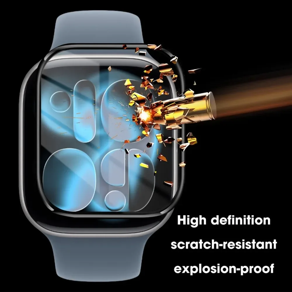 1-5PCS 3D Curved Screen Protector For Apple Watch Ultra 3 2 1 49MM HD Clear Soft Glass Films for iWatch Series 11 10 42MM 46MM