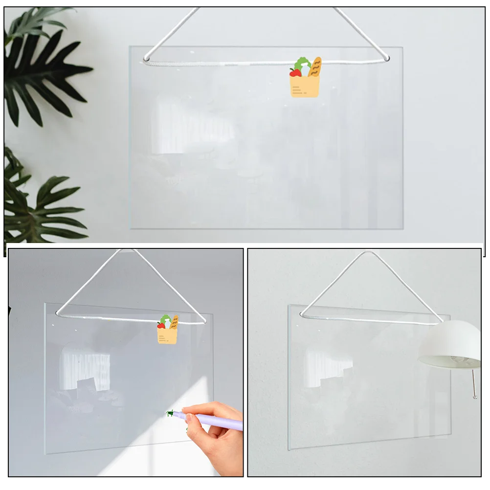 Blank Clear Dry Erase Board Office Whiteboard Magnetic Calendar Acrylic Writing