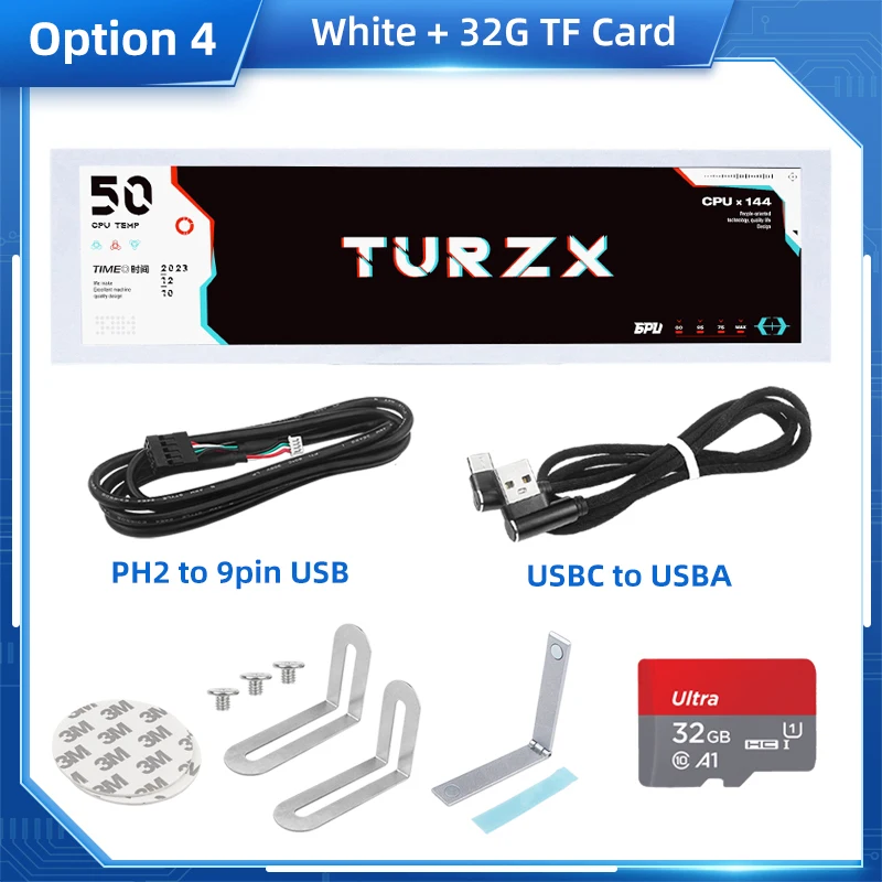TURZX 8.8 Inch USB Secondary Screen Type-C Desktop Extended
