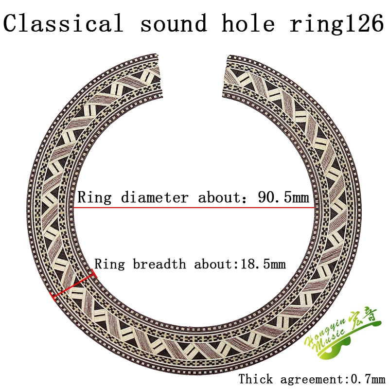 1 Stück Mundring für klassische Gitarre, Blumenmuster, Schalllochring, Massivholz-Gitarrenproduktionsmaterialien und Zubehör HUATOOL – Detail 24
