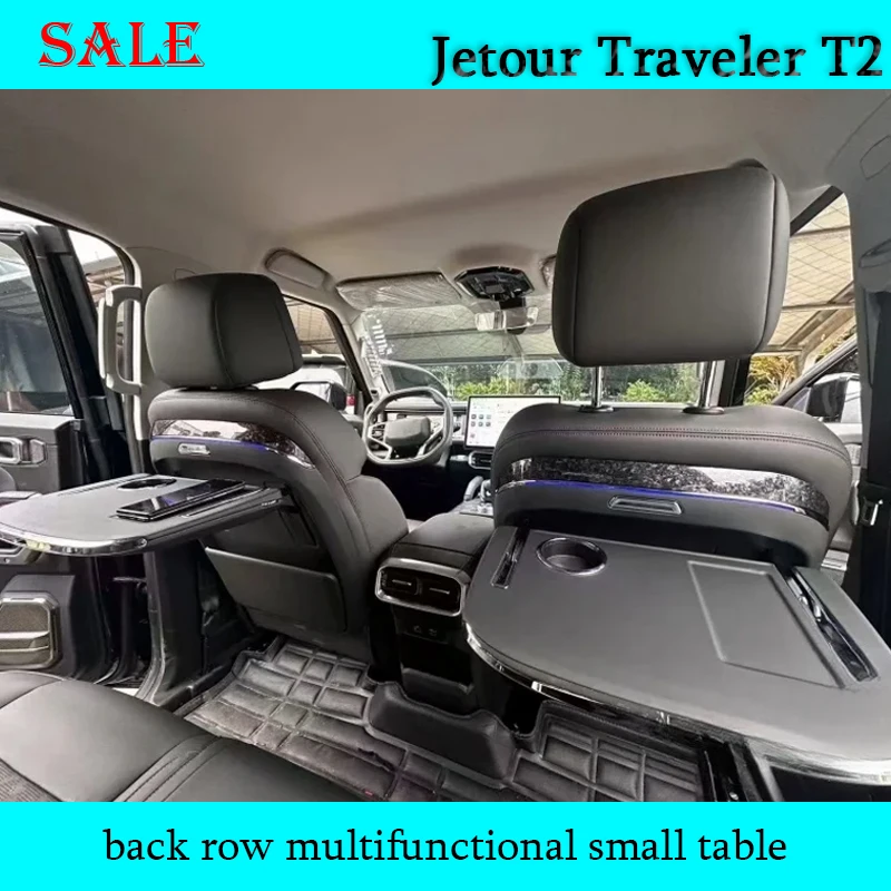 Fit for JETOUR Traveler T2 2023-2024 Car Rear Desk Multi Functional Wireless Charging Seat Folding Table Car Interior Decoration