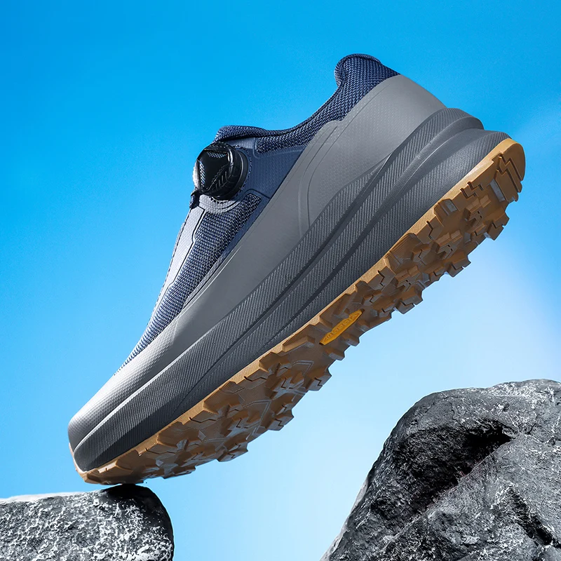 Spring Summer Urban Light Outdoor Sneakers Breathable Non-Slip Hiking Shoes Rotary Buckle Travel Shoes Mountain Climbing Shoes