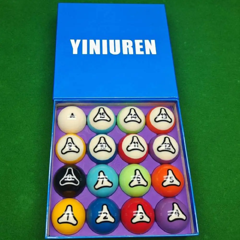 YINIUREN Premium Art Number Colorful Billiard Pool Ball Regular Size 2-1/4