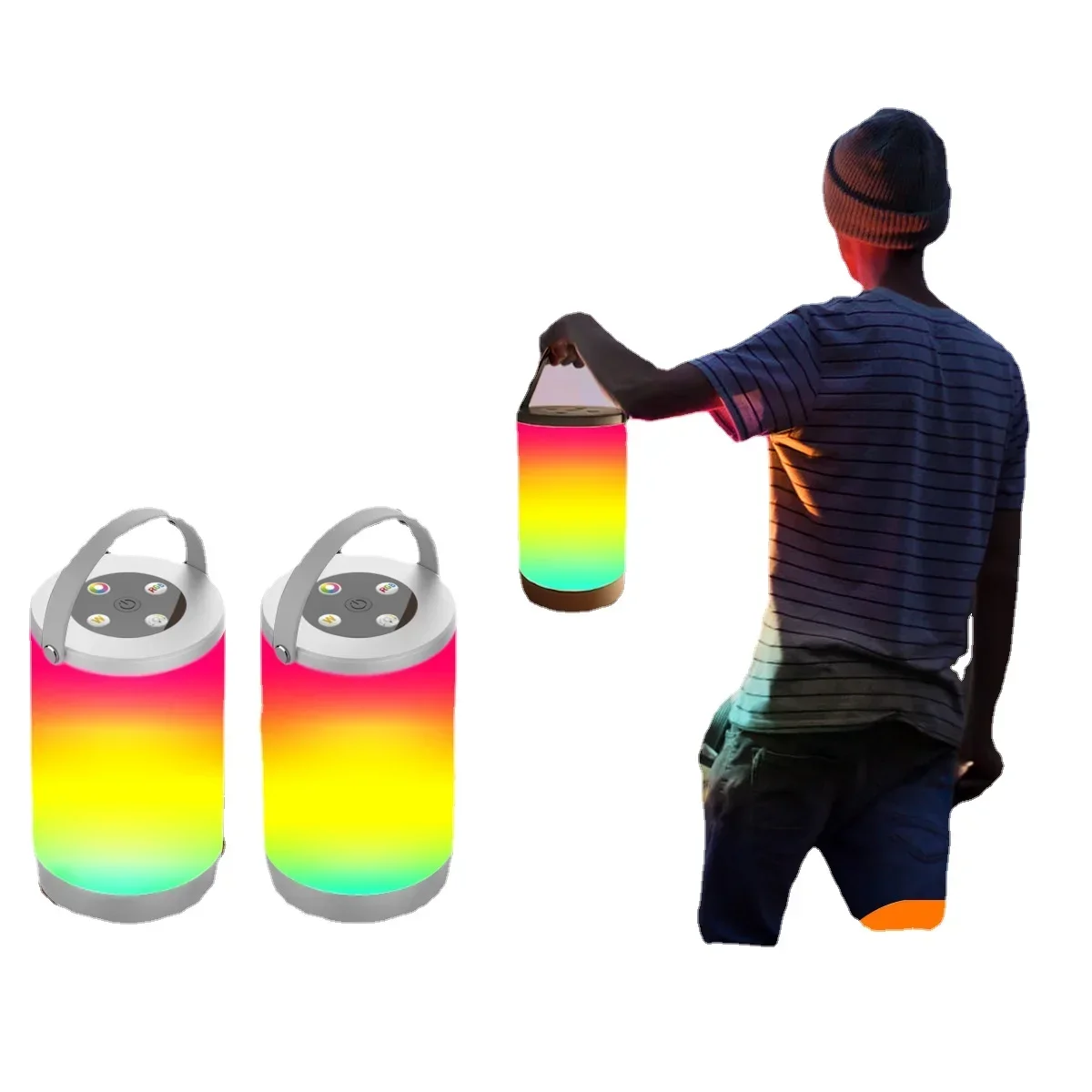 Colorful LED Light Strip, RGB Multiple Modes Brightness Control Portable Small Night Lamp, Creative Camping Lantern USB Charging