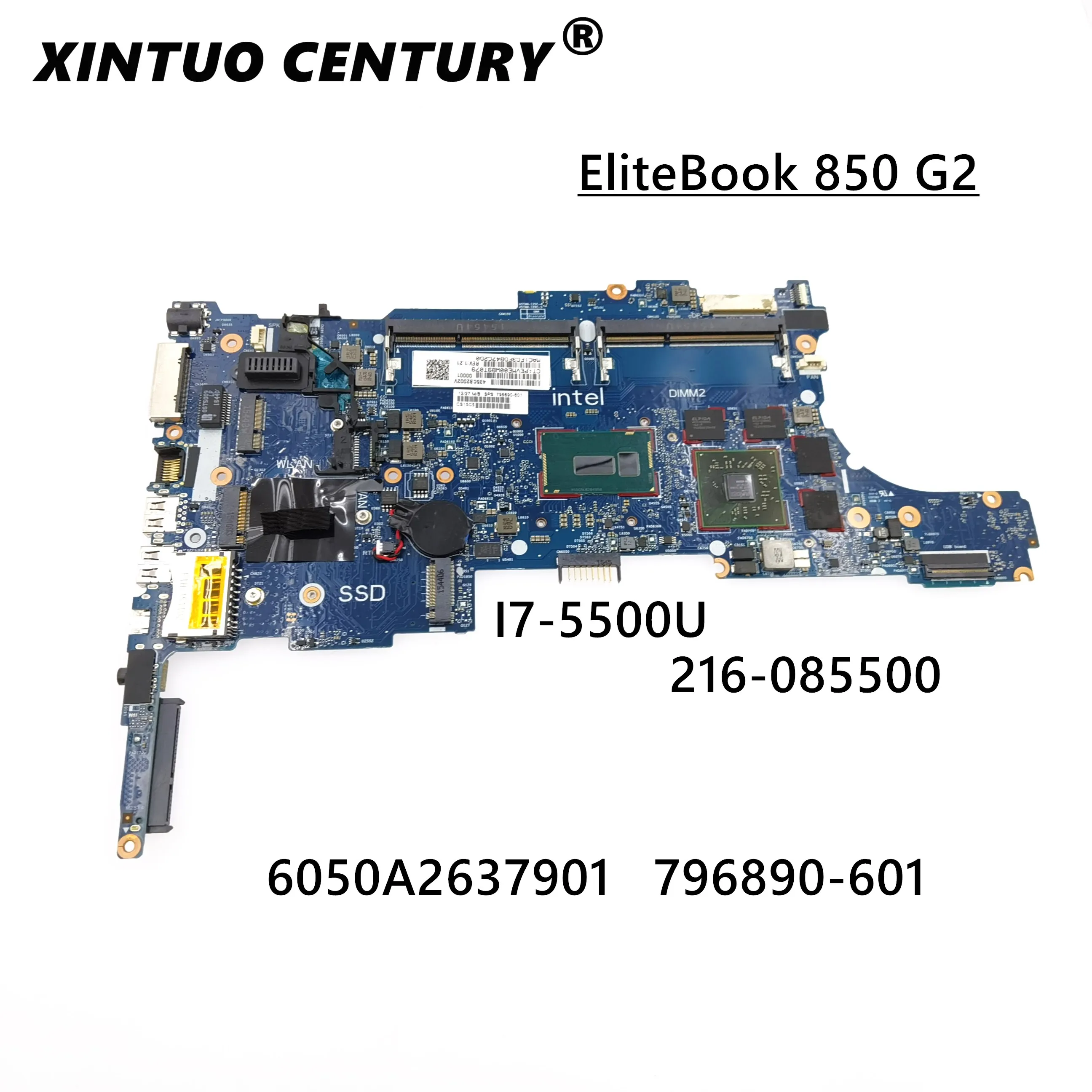 motherboard 796890-001 796890-501 for HP EliteBook 840 G2 6050A2637901-MB-A02 W/ SR23W I7-5500U CPU Mainboard 100% test