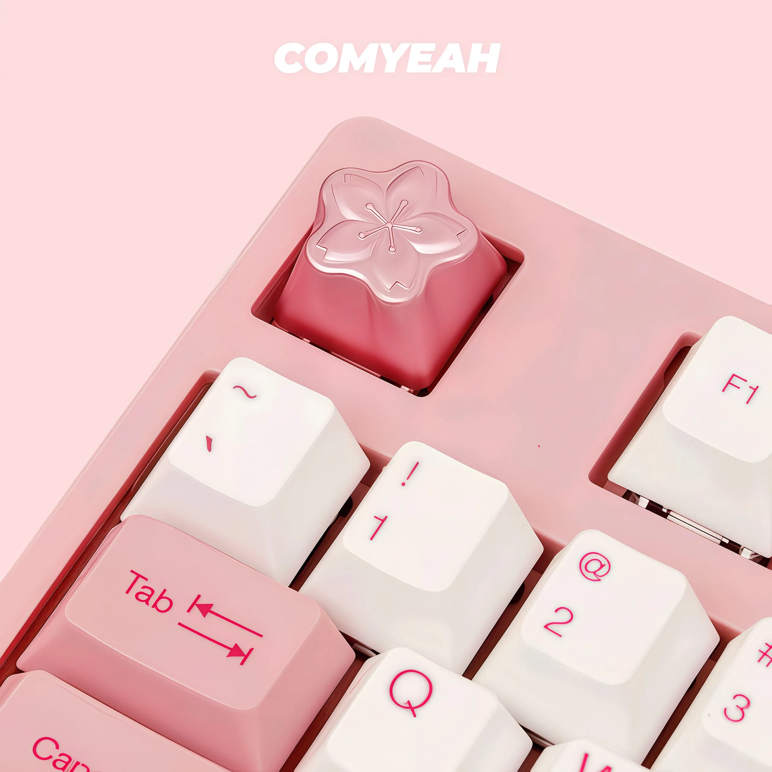 

Sakura Zinc Alloy Artisan Keycap, 3D Cherry Blossom Metal Keycap for MX Keyboard, R4 OEM ESC Backlit Anti-Scratch Keycap