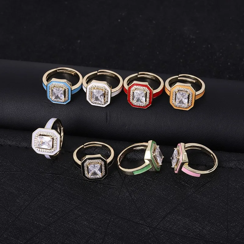 

Faionable Women's Ring Embedded Travel Souvenir Vintage Luxury Generous Finger Ring Ele Sle Jewelry Accory