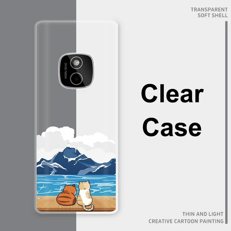 Para Nokia 102 4G funda HMD 102 TA-1729 silicona transparente TPU Protector de contraportada a prueba de golpes para Nokia 3210 8210 125 108 220 235