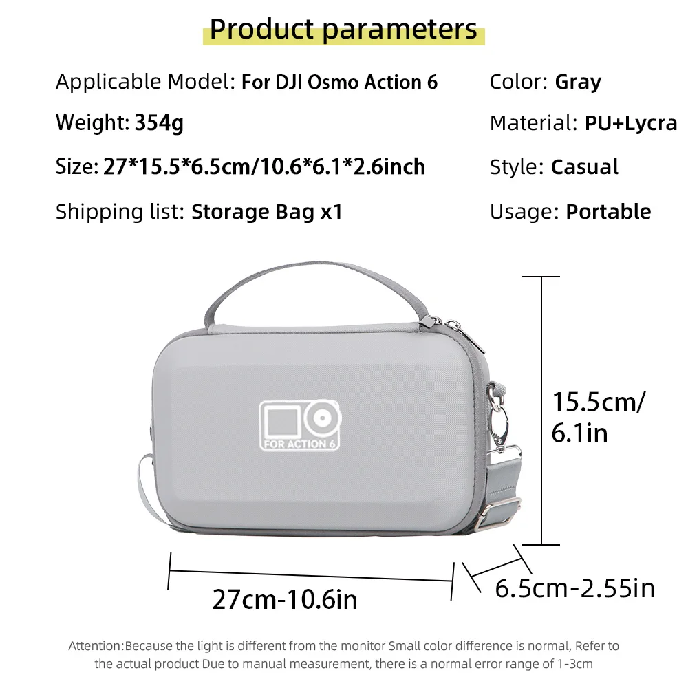 

Lined Integrated High-Capacity Storage Case for DJI ACTION 6 Storage Case