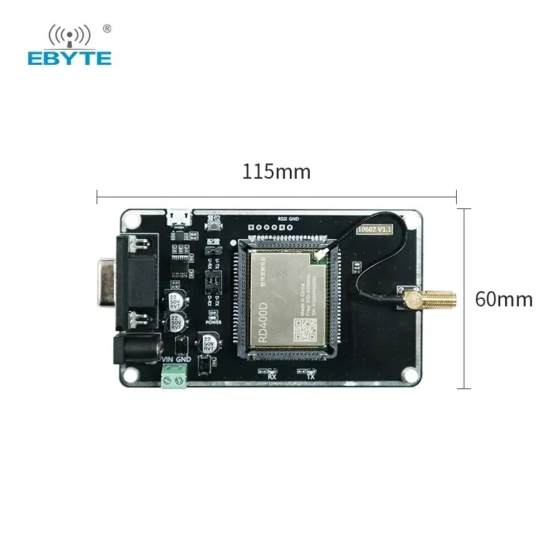 Ebyte ODM RD400D UART 5.6Km 433MHz 30dBm TRIMTALK/TRIMMARK3/TRANSEOT Module Test Board