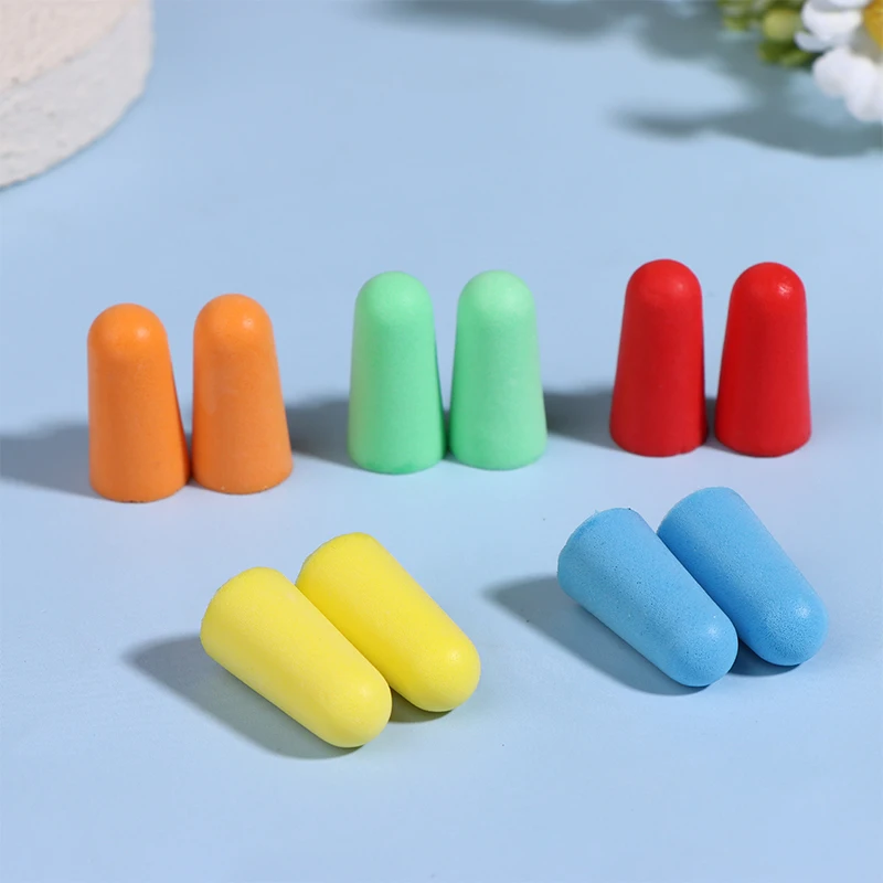 20Pcs Anti-noise Sponge Earplugs Reusable Anti-Noise Noise Reduction Protection Sound Insulation Ear Plugs For Swim Sleep Work