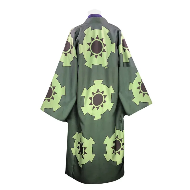 Bear's Den Anime Cosplay Costume Kimono Robe Full Suit Slicked-back Green Wig Short Layer Roronoa Zoro W New 2025