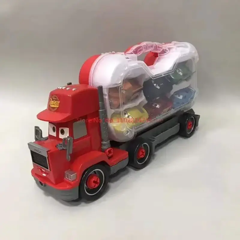 Disney pixar carros brinquedo conjunto pull-back caminhão modelos relâmpago mcqueen jackson tempestade mack veículos de jogo das crianças presente colecionável