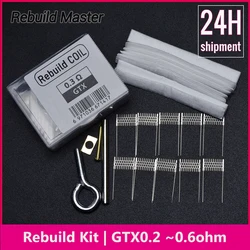 Kit di ricostruzione fai da te V2 per GTX 0.2 0.3 0.4 0.6ohm Coil Head Gen Nano GTX Go Target PM80 Swag PX80 e dispositivi Xiron