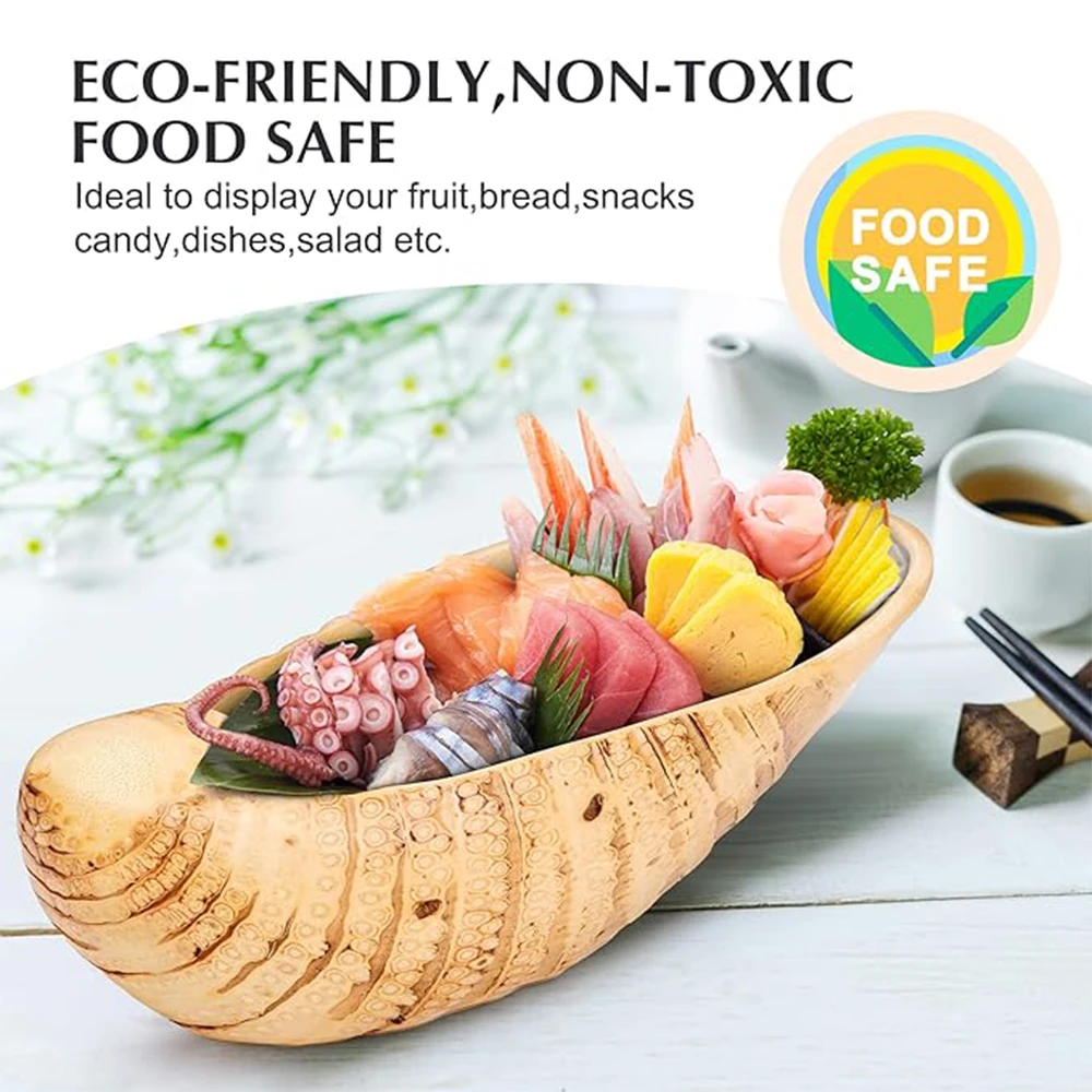 

Root Carving Bamboo Root Fruit Plate Dried Fruit Plate Salad Bowl Oval Fruit Bowl Desktop Bamboo Basket for Vegetables Candy