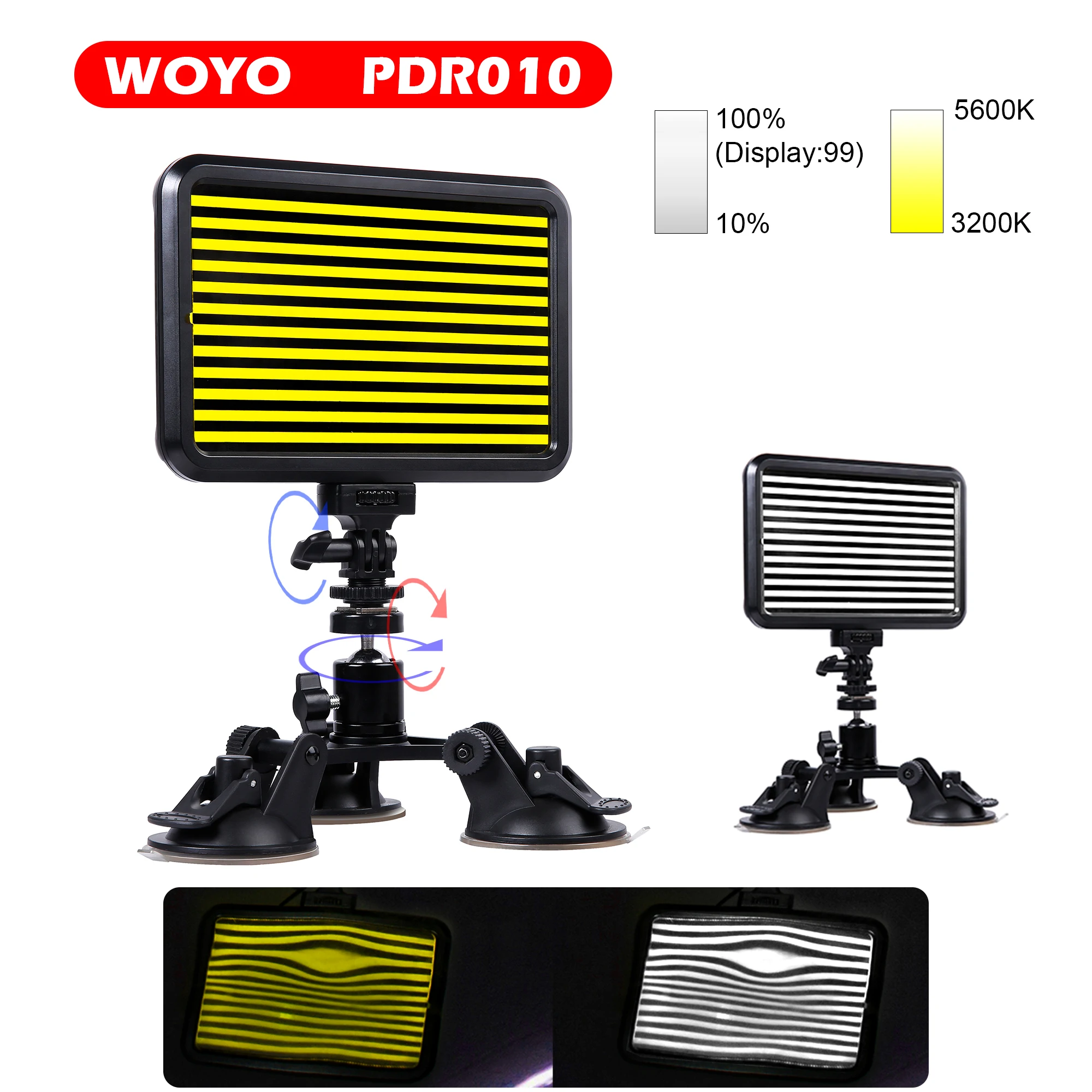 

WOYO PDR010 PDR Llight Dent Removal Lamp Reflector LED Can Adjust Temperature & Brightness ,with Long Line of Power Plug