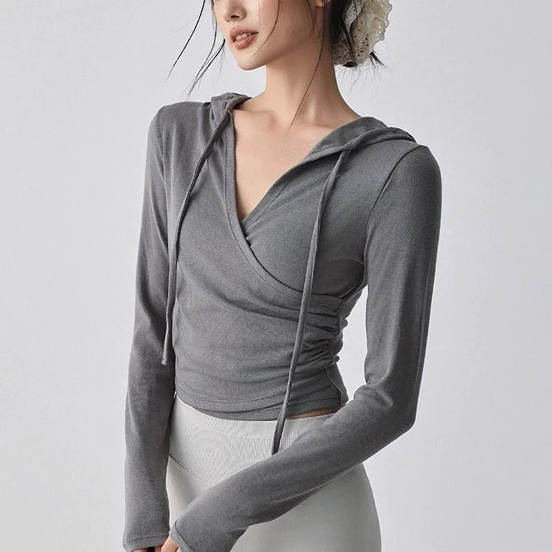 Sportmantel Damen Shirt Yoga Slim Langarm Fast Running Thin Pilates Fitness Anzug Top Kleidung