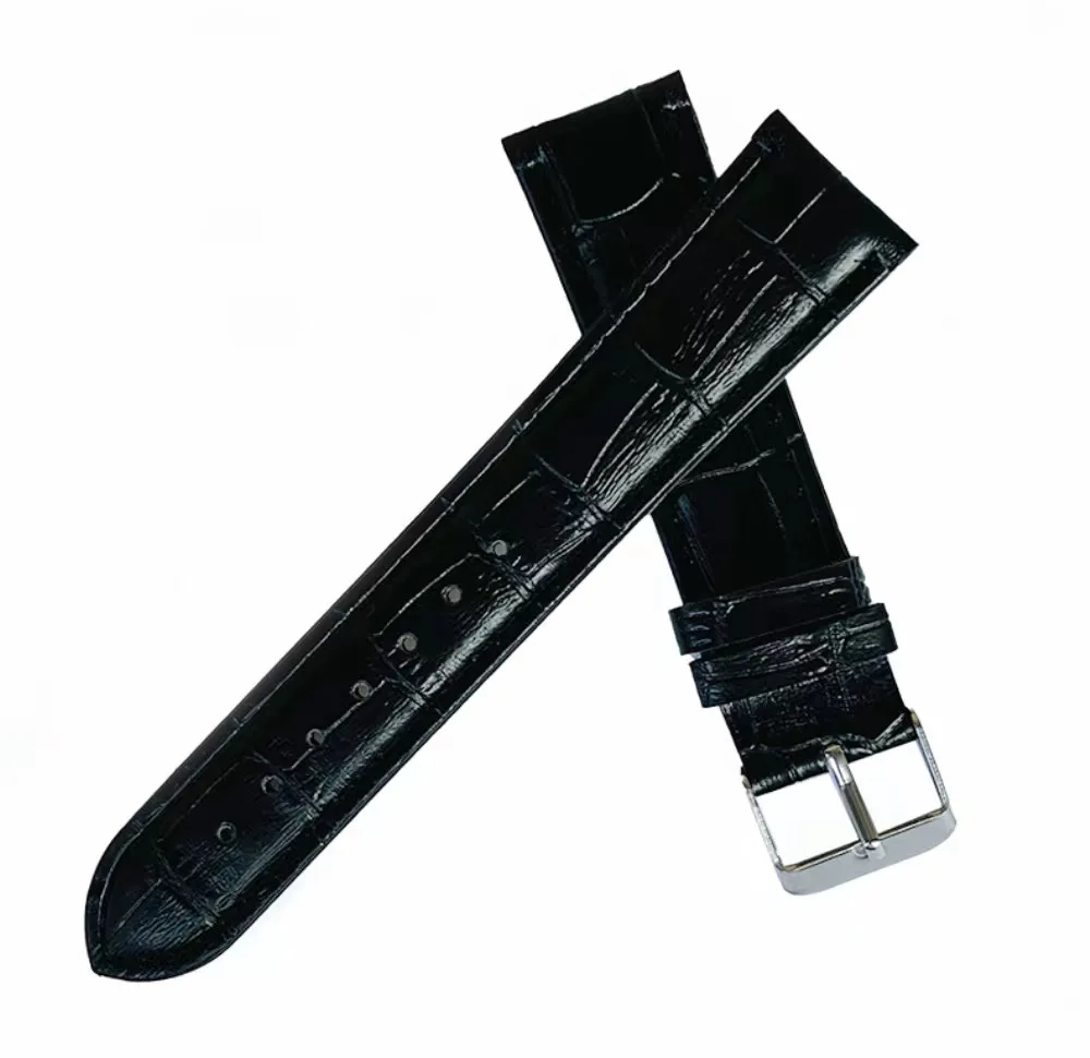 2023 New Bamboo Watch Leather Strap Slub Black 14 16 18 20 22mm In stock