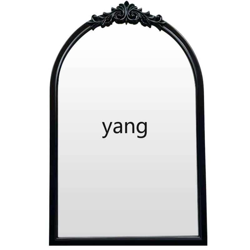 LMMVintage Engraving Bathroom Mirror Wash Basin Wall-Hanging Mirror Smart Wall-Mounted Bathroom Mirror