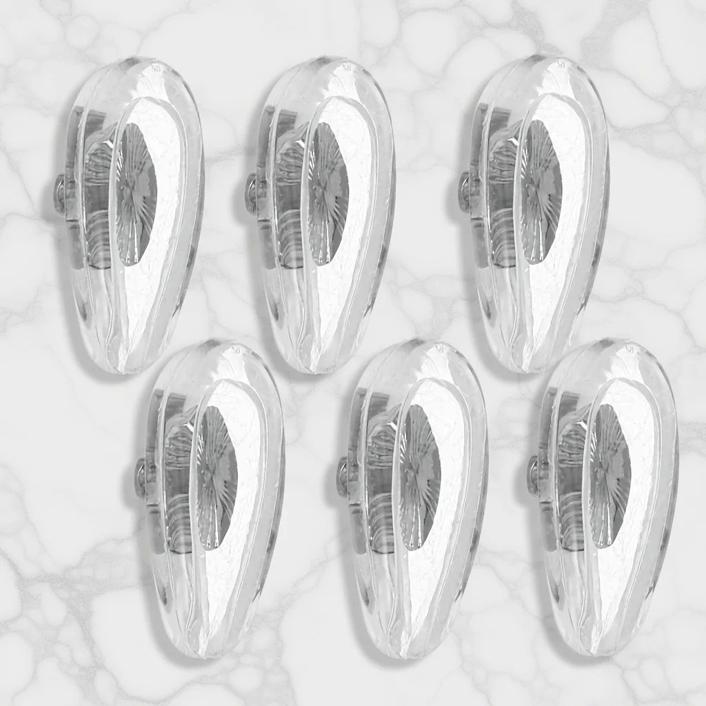 

6Pairs Gold-Plated Metal Core Nose Pads for Eyeglasses Soft Silicone Anti-Slip Replacement Fit All Frames