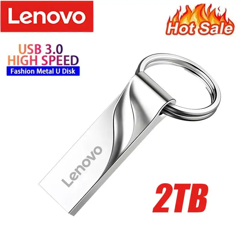 Lenovo-Pendrive USB 3,0 de Metal, Mini unidad Flash de alta velocidad, resistente al agua, 2TB, 1TB, OTG