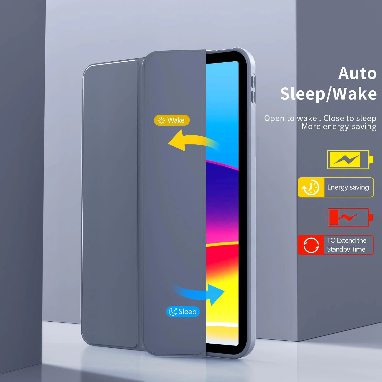 For iPad 10th 11th Generaton Leather Stand Flip Smart Cover, For iPad 10 11 10.9'' 2022 2025 Soft Silicone Case