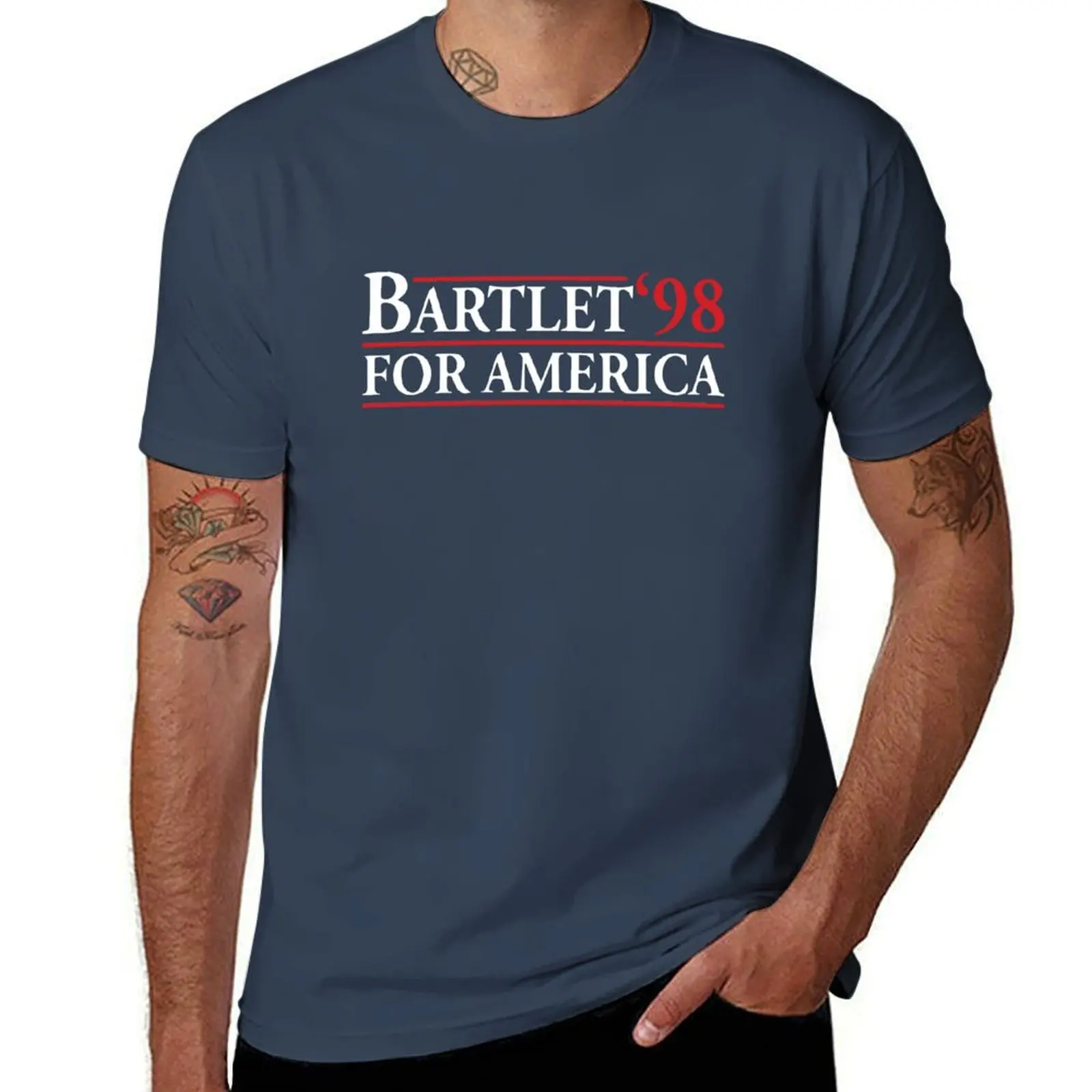 Bartlet for America (white variant) T-Shirt shirts graphic quick drying cheap stuff shirts men graphic