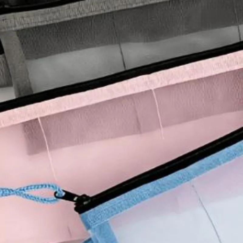 Transparent Mesh Storage Pouches With 3-Multiple Compartments For Organizing Cards Cables Coins For Daily Commute Travel
