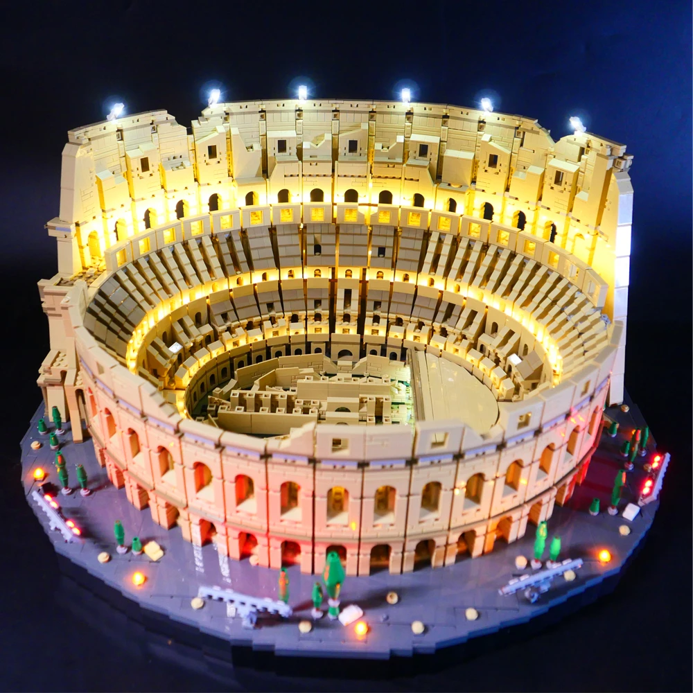 MOC building block lighting is compatible with LEGO 10276 Colosseum world landmark building remote control LED lighting