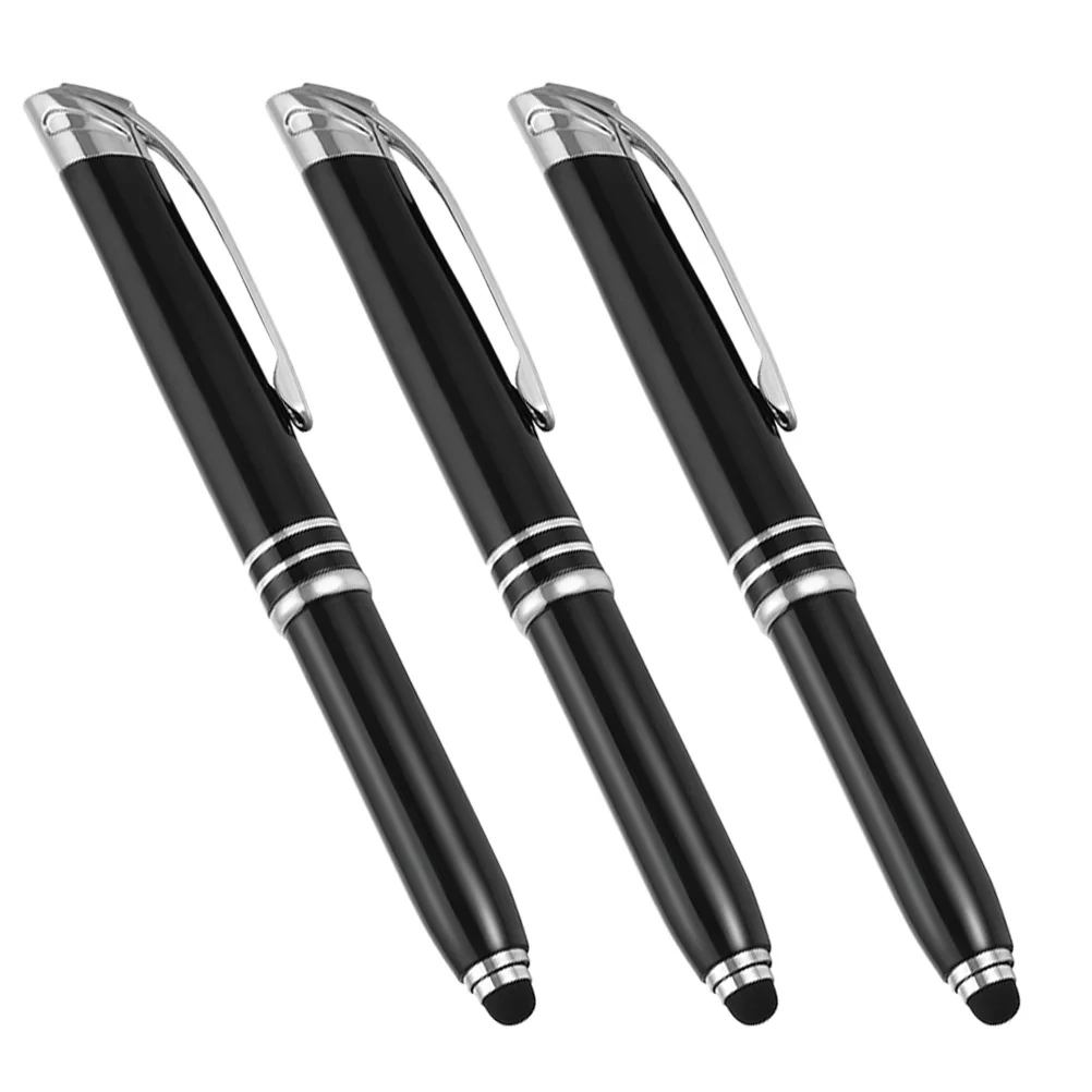 3Pcs Glowing Ballpoint Pens Multi-Function LED Light Pen for Sign Writing on Touchscreen Devices Doodling Painting