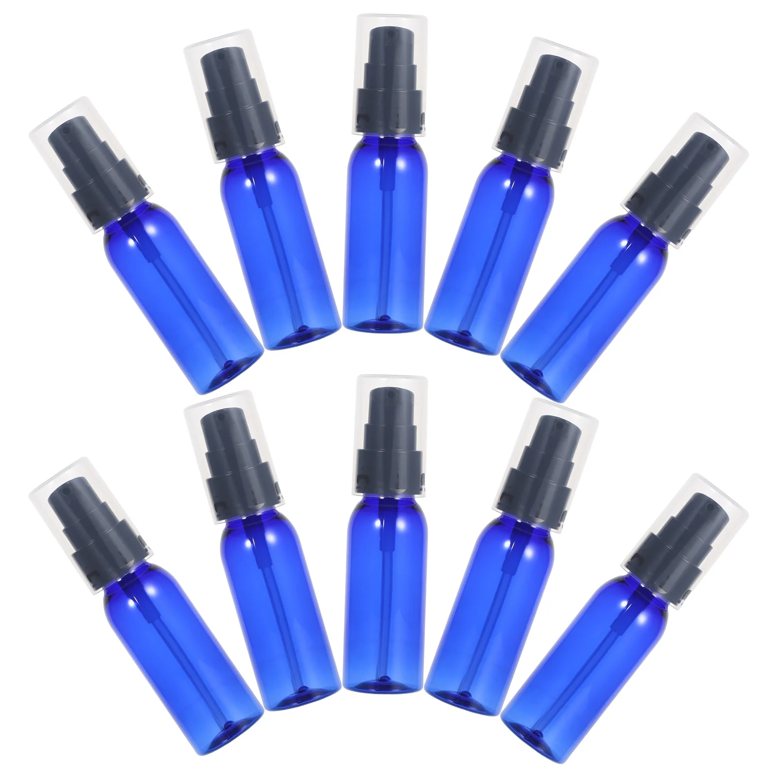 

10pcs 30Ml Blue Plastic Empty Bottle Dispenser Refillable Travel Pump Bottles For Makeup Skincare Water Portable Reusable