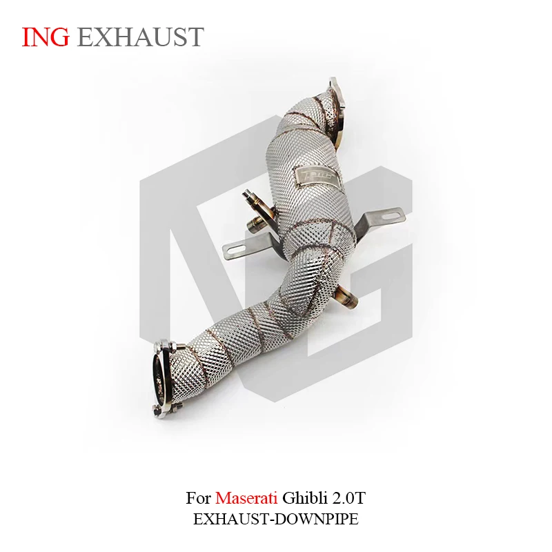 ING Performance Exhaust Downpipe Header Catalytics for Maserati Ghibli 2.0T 2021+  Converter Auto Engine Tube Parts Drive System